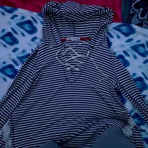 A striped blouse for a pre teen